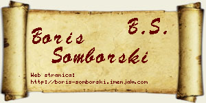 Boris Somborski vizit kartica